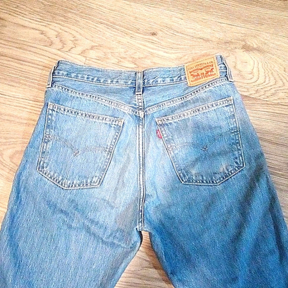 Levi's Light Blue Straight Leg Jeans low pro